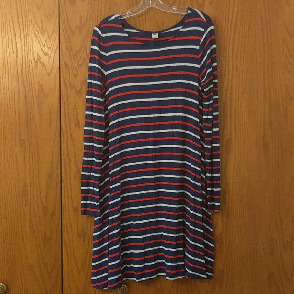 Old Navy Long Sleeved Striped Dress